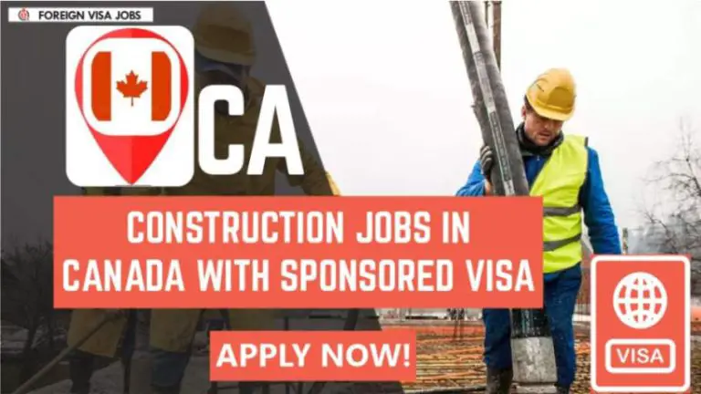 Construction Jobs in Canada With Visa Sponsorship