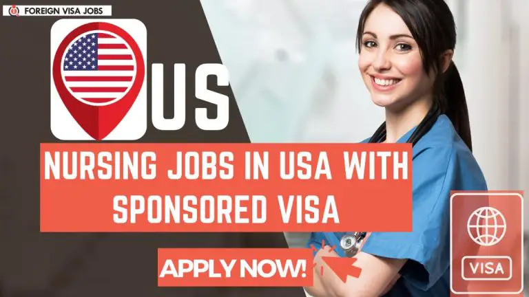 Nursing Jobs in USA for Foreigners with Visa Sponsorship