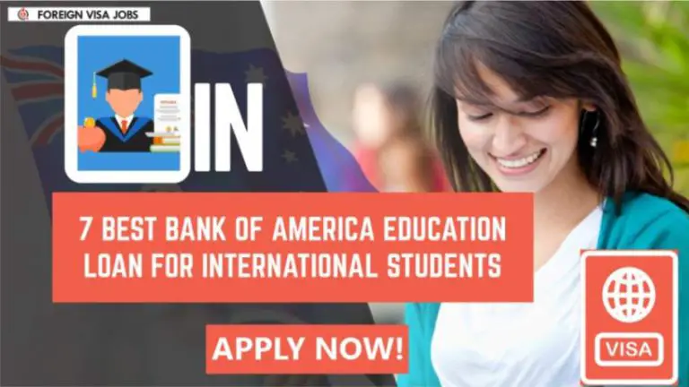 Best Bank of America Education Loan for International Students