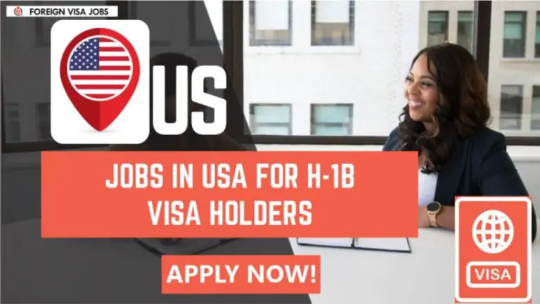 Jobs in USA for H-1B Visa Holders